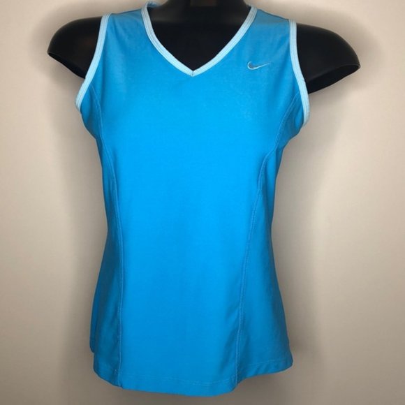Aqua blue NIKE FIT DRY sports tank - Picture 2 of 7